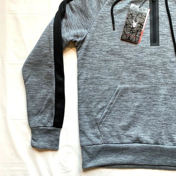 NWT Spyder Active Hoodie Sweatshirt Pullover Mens Small ProWEB Zip Fleece Lined - Picture 8 of 12